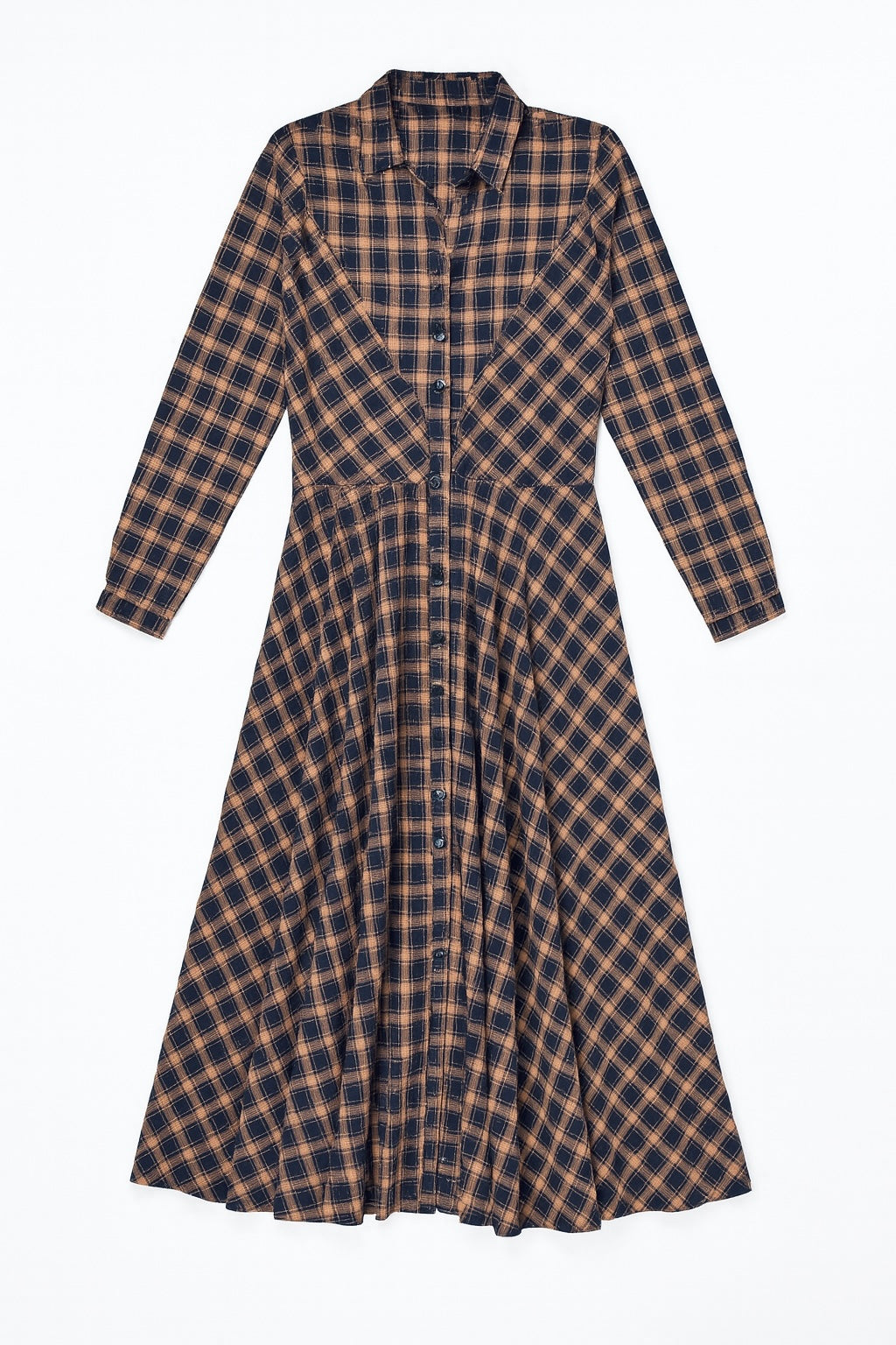 ALEXIS ROE PLAID SHIRTDRESS