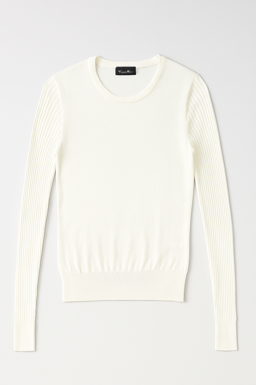 FRENCH MASON RIBBED SLEEVE KNIT TOP