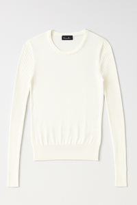 FRENCH MASON RIBBED SLEEVE KNIT TOP