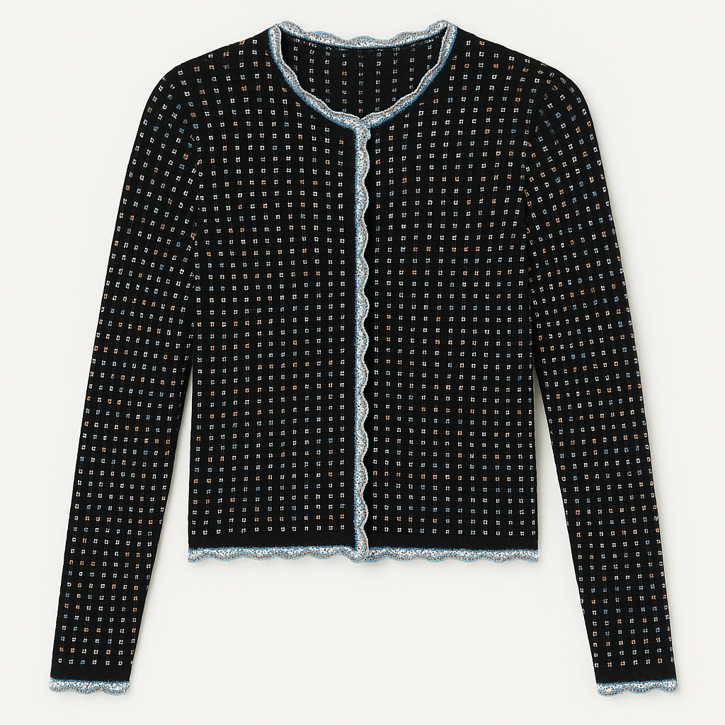 FRENCH MASON STITCH KNIT CARDI