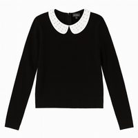 FRENCH MASON STUDDED COLLAR SWEATER