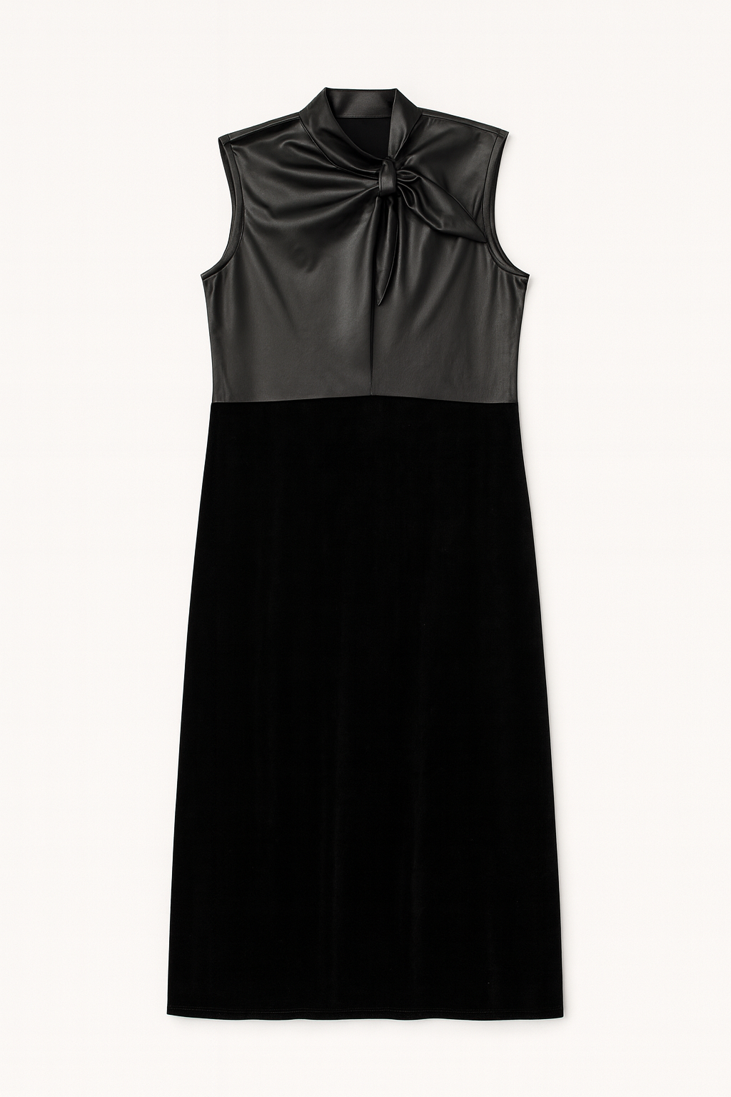 MADISON YOUNG SATIN TOP VELVET BOTTOM DRESS