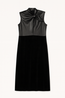 MADISON YOUNG SATIN TOP VELVET BOTTOM DRESS