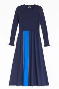 PARIS THREADS COLOR POP INSERT DRESS W KNIT TOP