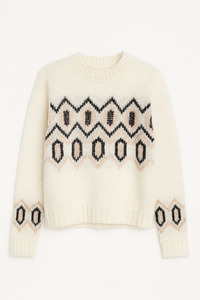 PARIS THREADS ZIGZAG SHIMMER CHUNKY SWEATER