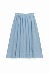 WRONG SIDE OF RIGHT CHAMBRAY OVERLAY SKIRT
