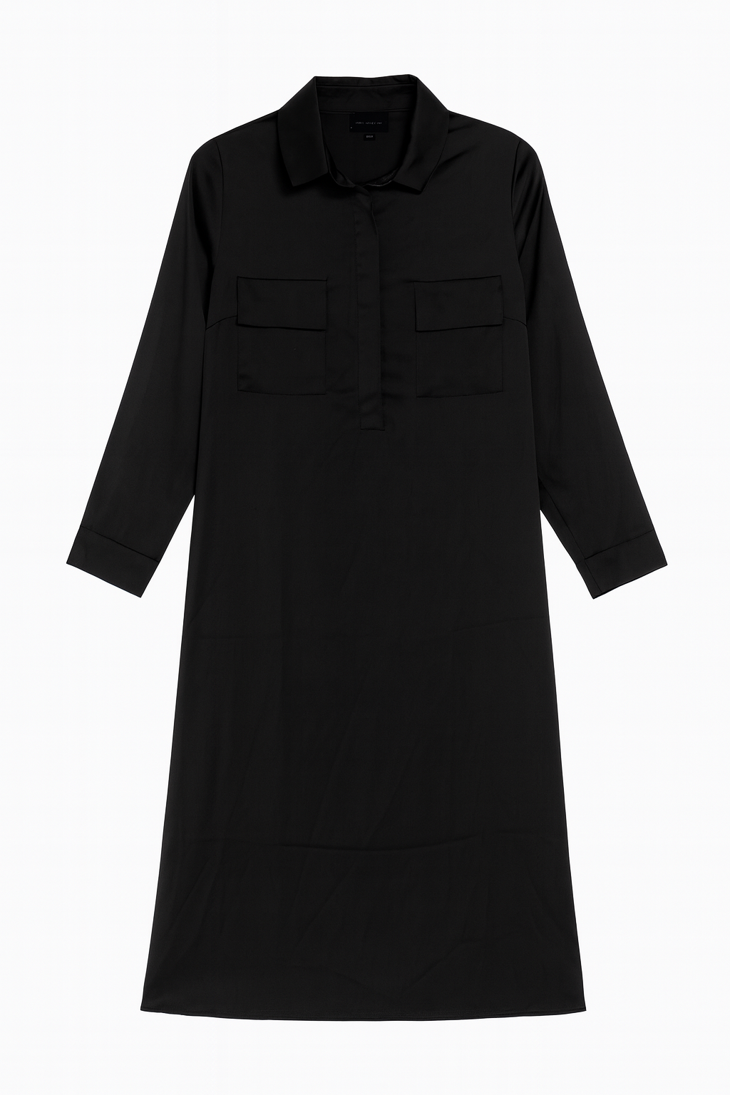 WRONG SIDE OF RIGHT SILKY POCKET DRESS W LEATHER BELT