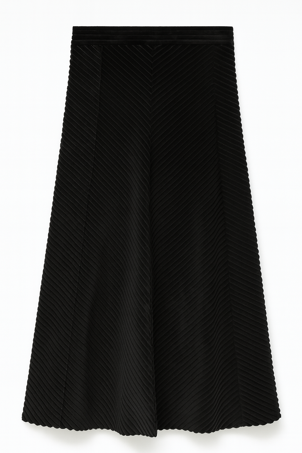 WRONG SIDE OF RIGHT RAISED RIBBED ALINE SKIRT