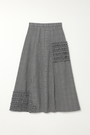 WRONG SIDE OF RIGHT RUFFLE PATCH PLAID SKIRT