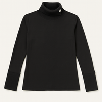 WRONG SIDE OF RIGHT KNIT COMBO TURTLENECK TOP W EMBELLISHMENT