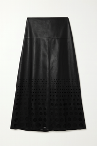 LOVE BY CHLOE LASER CUT LEATHER SKIRT