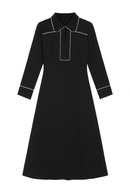 MADISON YOUNG LARGE PLEAT ZIP-UP DRESS