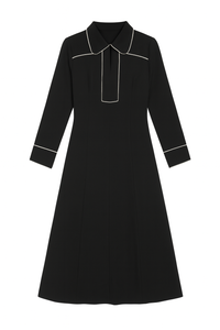 MADISON YOUNG LARGE PLEAT ZIP-UP DRESS