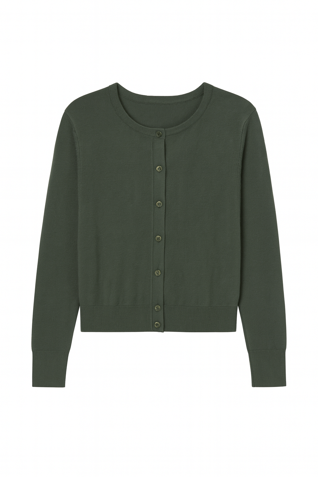 FRENCH MASON BUTTONDOWN CREWNECK KNIT TOP