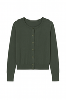 FRENCH MASON BUTTONDOWN CREWNECK KNIT TOP