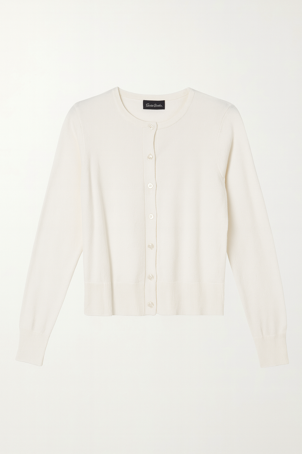 FRENCH MASON BUTTONDOWN CREWNECK KNIT TOP