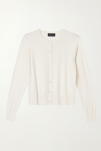 FRENCH MASON BUTTONDOWN CREWNECK KNIT TOP