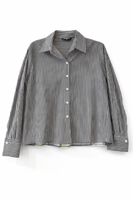 ERMANNA PRINTED SIDE STRIPED SHIRT