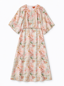 MAPLE & CLIFF PRAIDED EMPIRE MIDI DRESS