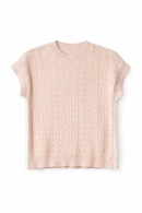 ERMANNA KNIT VEST W BRAID ON SIDE