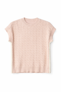 ERMANNA KNIT VEST W BRAID ON SIDE