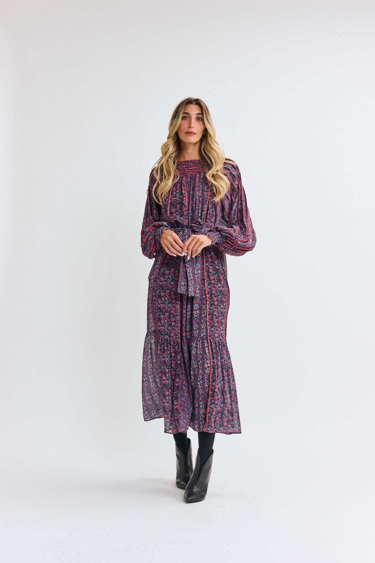LANGDON PAISLEY PRINTED SEAM DRESS