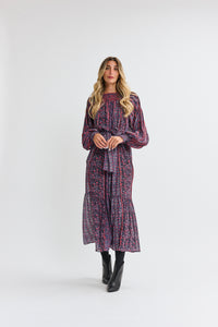 LANGDON PAISLEY PRINTED SEAM DRESS