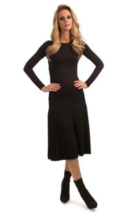 LANGDON KNIT PLEATED SKIRT 25``