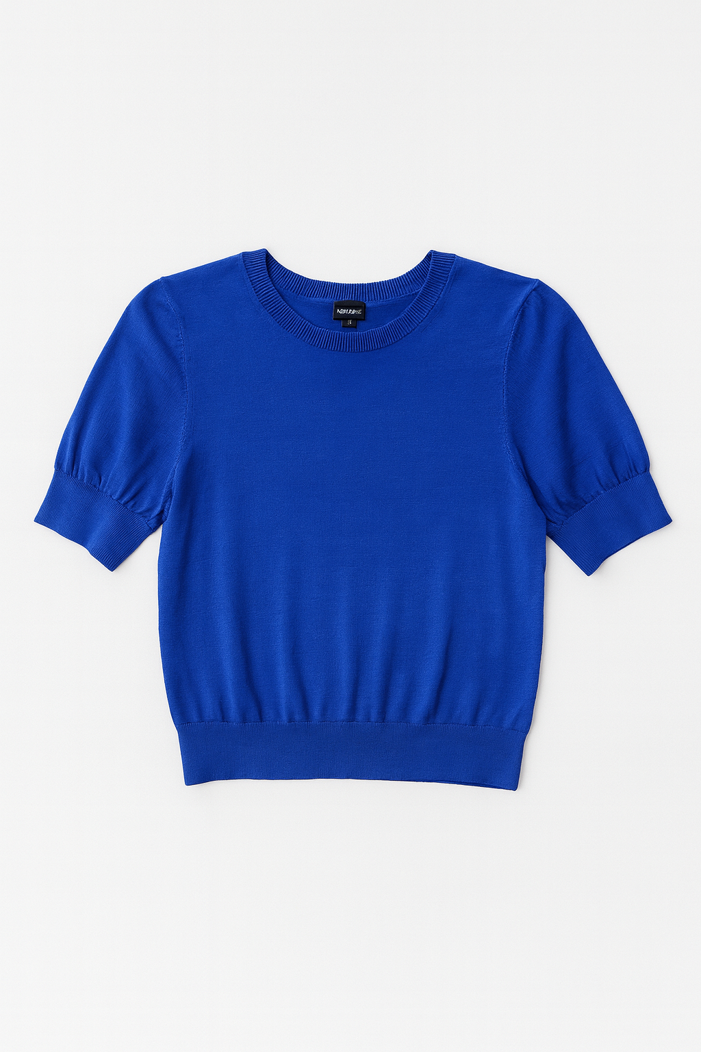 CONCEPT Basic Smooth Jersey Knit Shortsleeve Sweater