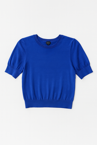 CONCEPT Basic Smooth Jersey Knit Shortsleeve Sweater