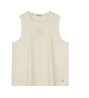 POINT EMBROIDERED COTTON TANK