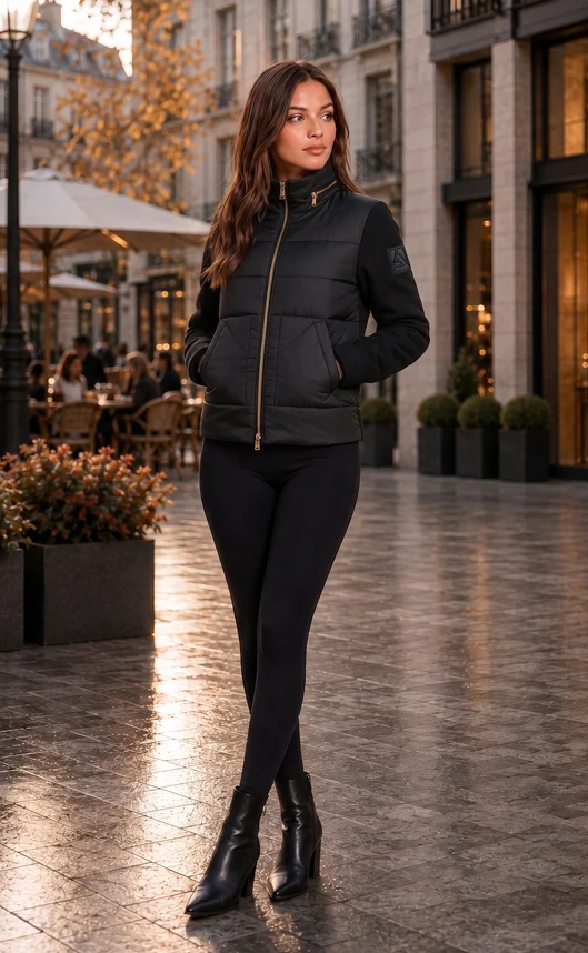 ARBEL CONTRAST PUFFER W HIDDEN HOOD