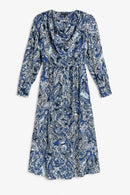 QUI PRIVE PAISLEY PRINTED BELTED DRESS