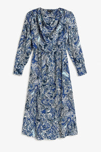 QUI PRIVE PAISLEY PRINTED BELTED DRESS