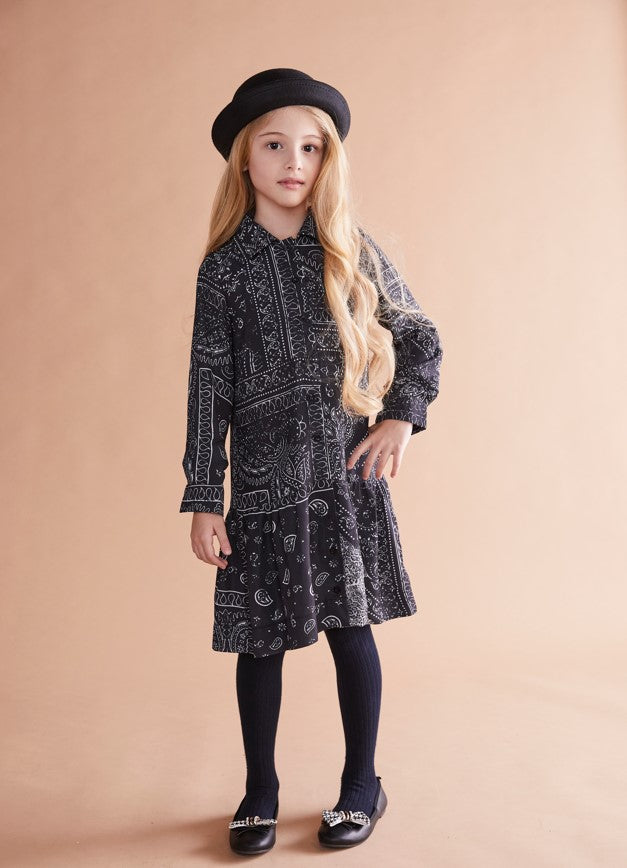 PORTER PAISLEY PRINT BUTTONDOWN  DRESS