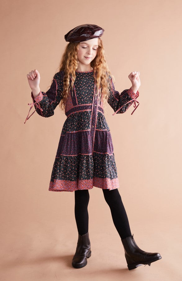 PORTER FLORAL PATCHWORK DRESS