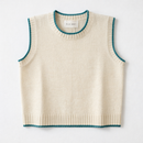 ELLE GREY CONTRAST TRIM VEST