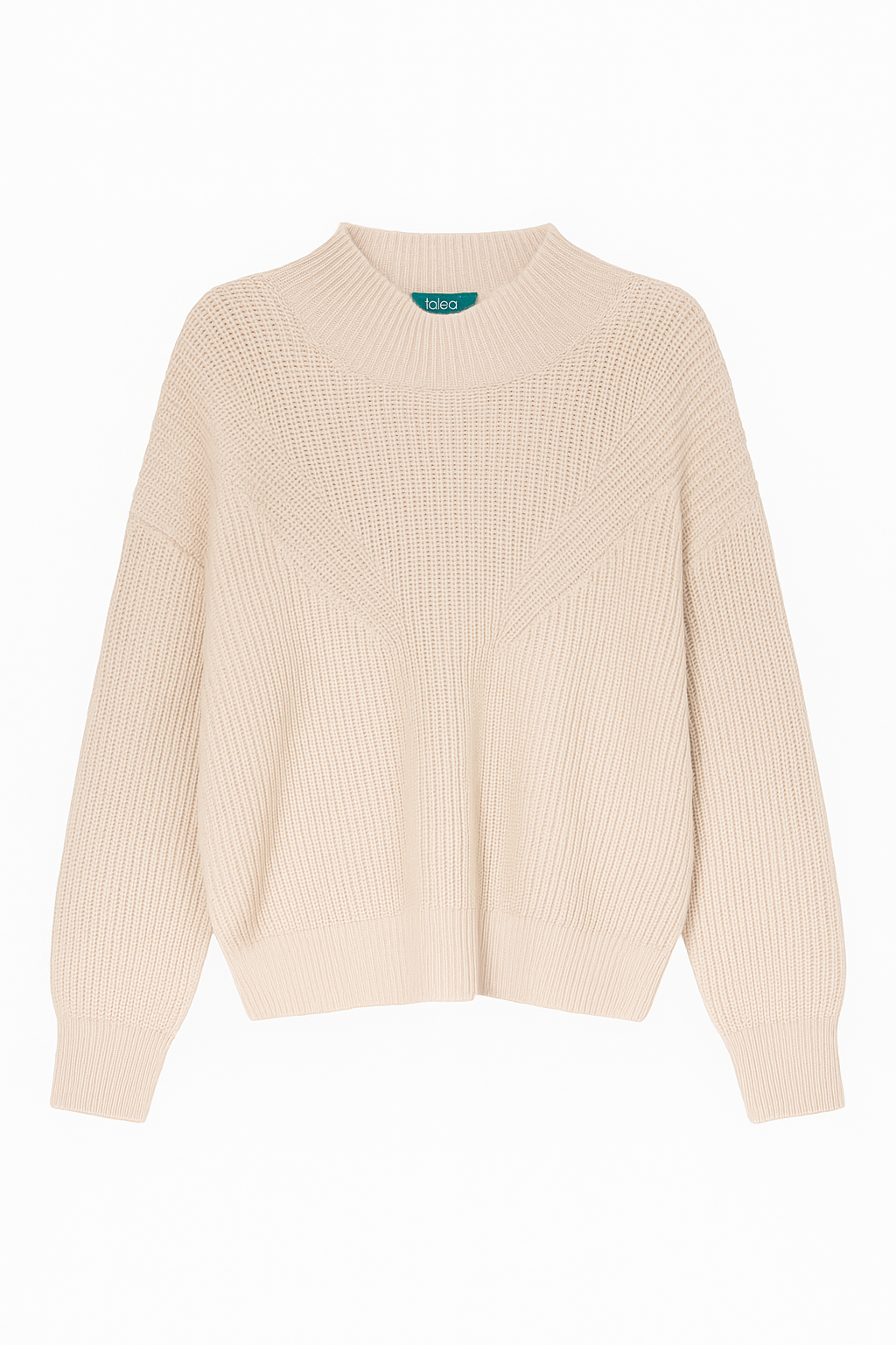 SELF CONTRAST SURY OVERSIZED MOCKNECK SWEATER