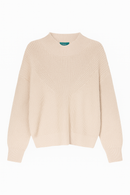 SELF CONTRAST SURY OVERSIZED MOCKNECK SWEATER