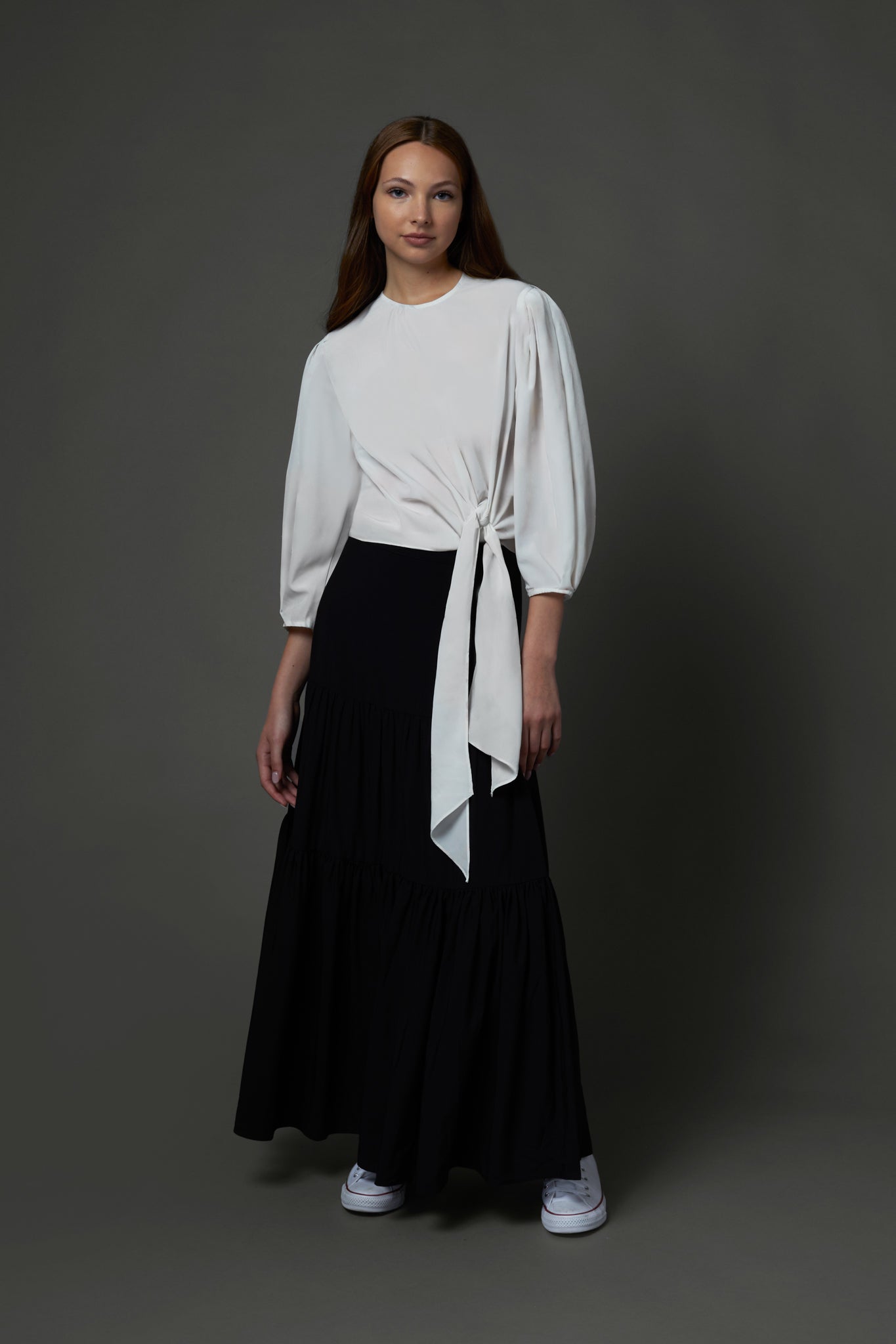 ZAIKAMOYA SIDE TIE BLOUSE