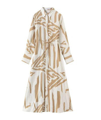 IN:05 PRINTED SHIRTDRESS W BELT