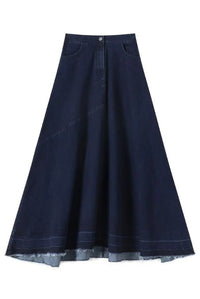 IN:05 RAW CUT DENIM SKIRT