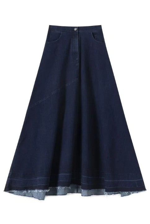 IN:05 RAW CUT DENIM SKIRT