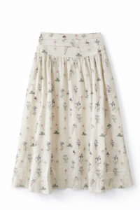 AUREUM SHIRRED FLORAL MAXI SKIRT