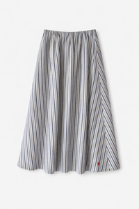 FRNCH STRIPED TEXTURED OVERSIZED SHIRT W MATCHING SKIRT