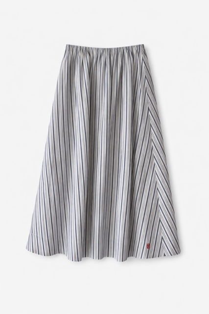 FRNCH STRIPED TEXTURED OVERSIZED SHIRT W MATCHING SKIRT