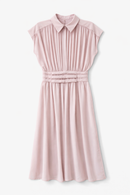 BARELLI PLEATED CHIFFON DRESS CAP SLEEVE