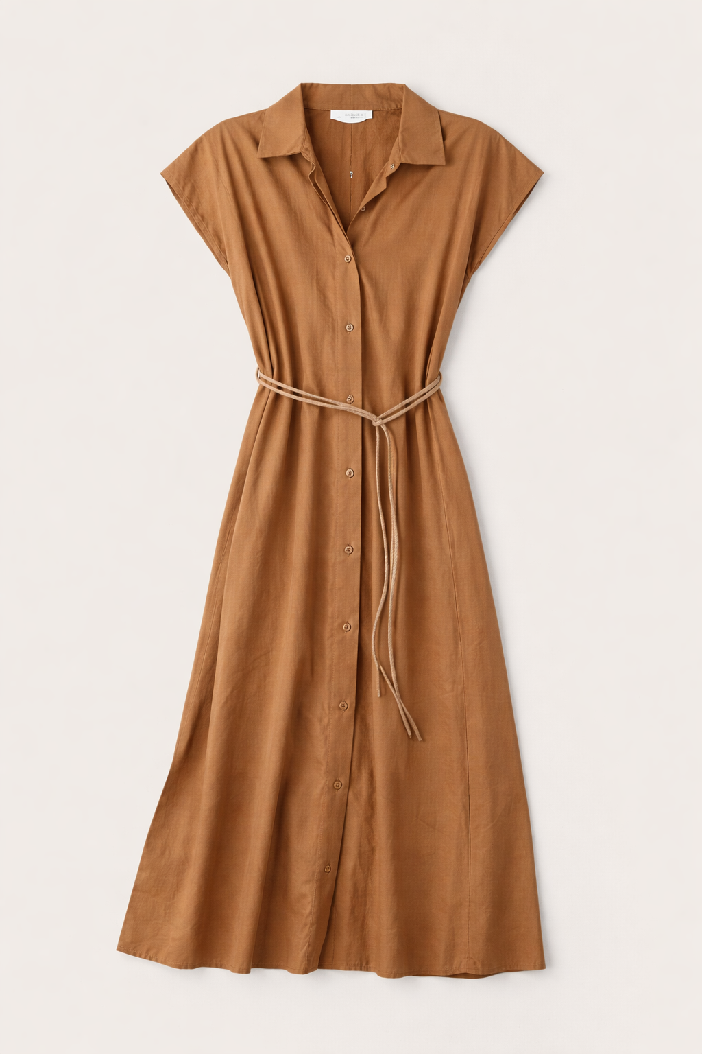 BSL DOLMAN SHORT SLEEVE BELTED BUTTONDOWN DRESS