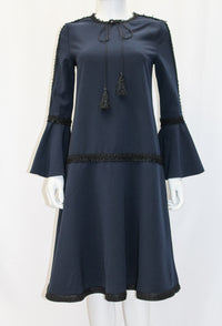 FRENCH MASON WOVEN LOOPS TASSEL DRESS