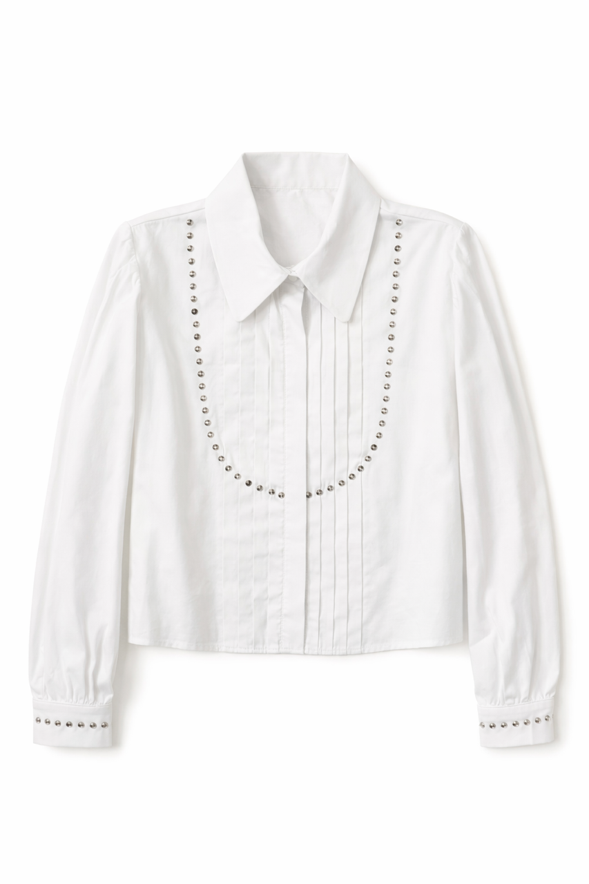 BARELLI ORGANZA TOP W STONES